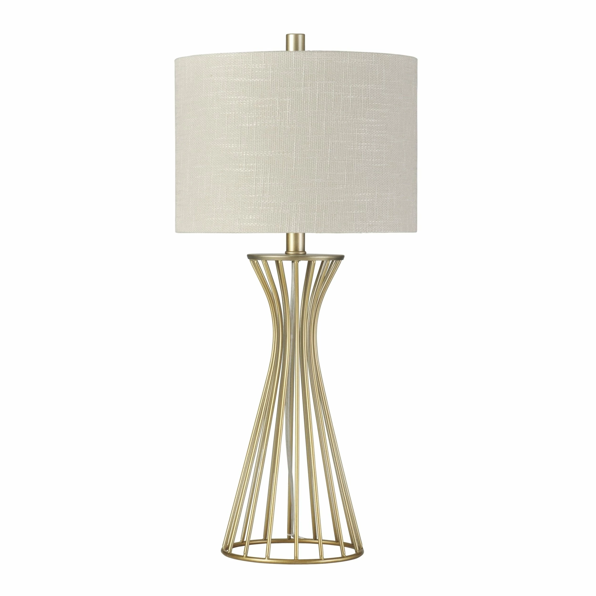 Deals 💯 StyleCraft Home Collection StyleCraft McPartland Champagne Gold Table Lamp - Oatmeal Shade 😉