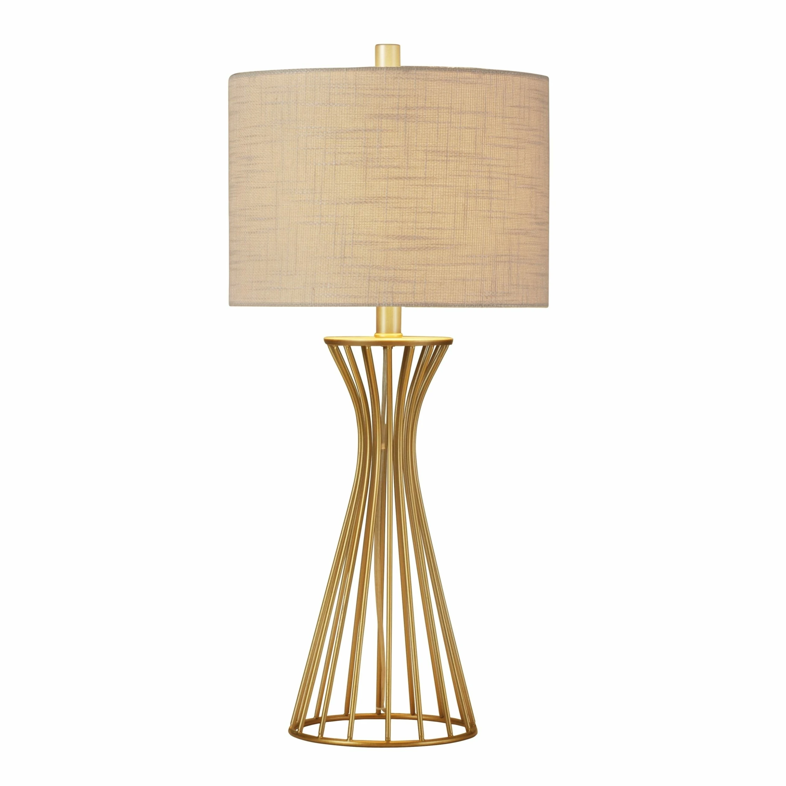 Deals 💯 StyleCraft Home Collection StyleCraft McPartland Champagne Gold Table Lamp - Oatmeal Shade 😉 - Image 3