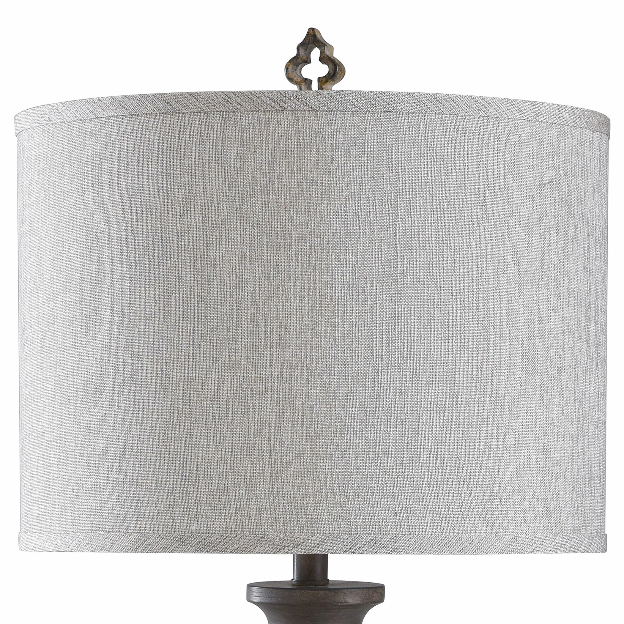 New π StyleCraft Home Collection StyleCraft Moroccan Stormy Skies Vincent Gray Table Lamp - Gray Shade π - Image 4