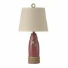 Deals 👍 StyleCraft Home Collection StyleCraft Nantucket Red Table Lamp - Cream Hardback Canvas Shade 👏