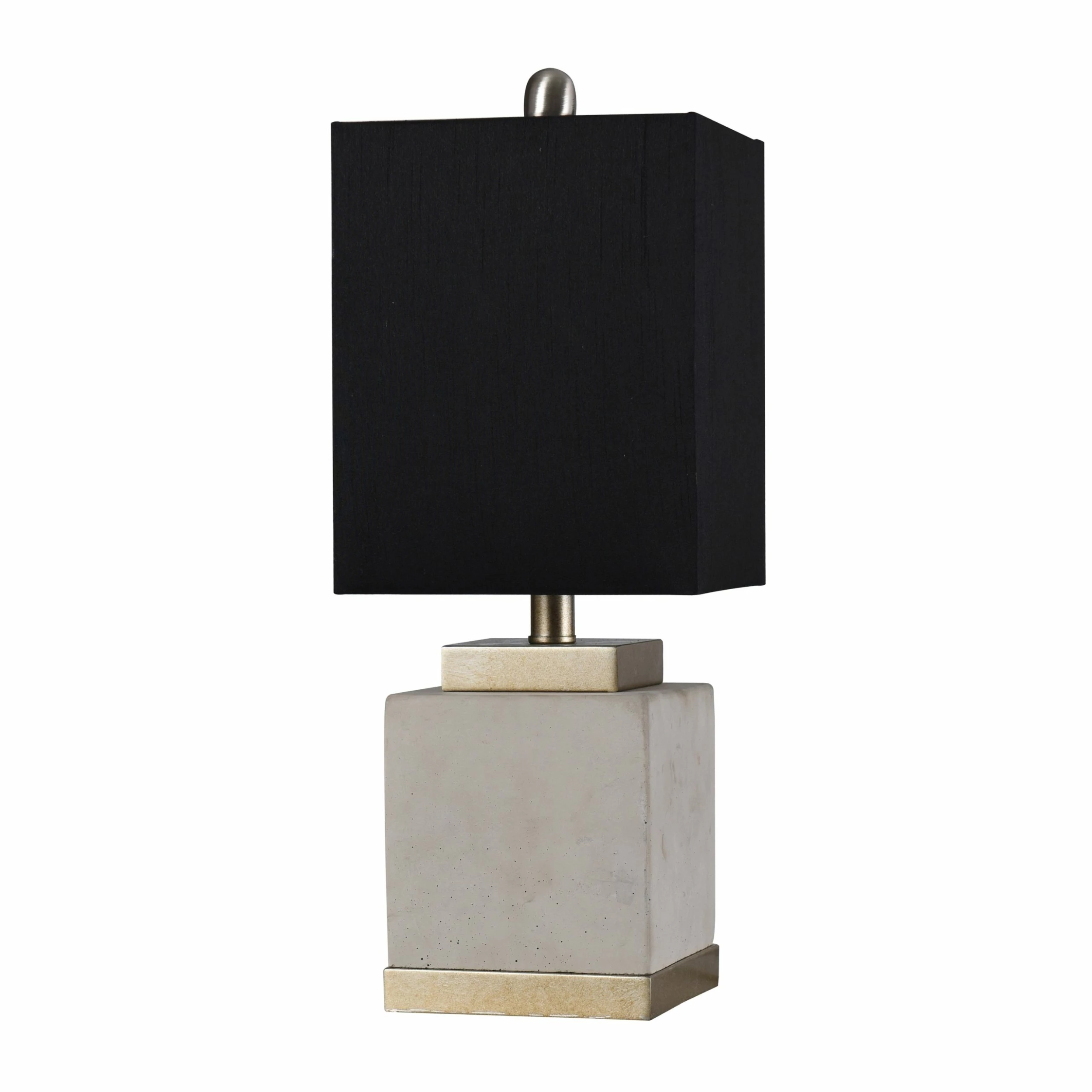 Hot Sale π StyleCraft Home Collection StyleCraft Natasha Natural Cement Table Lamp - Black Shade π