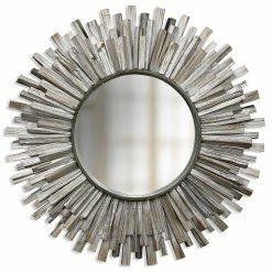 Deals 🔥 StyleCraft Home Collection StyleCraft Natural Wooden 36-inch Round Sunburst Mirror 👍
