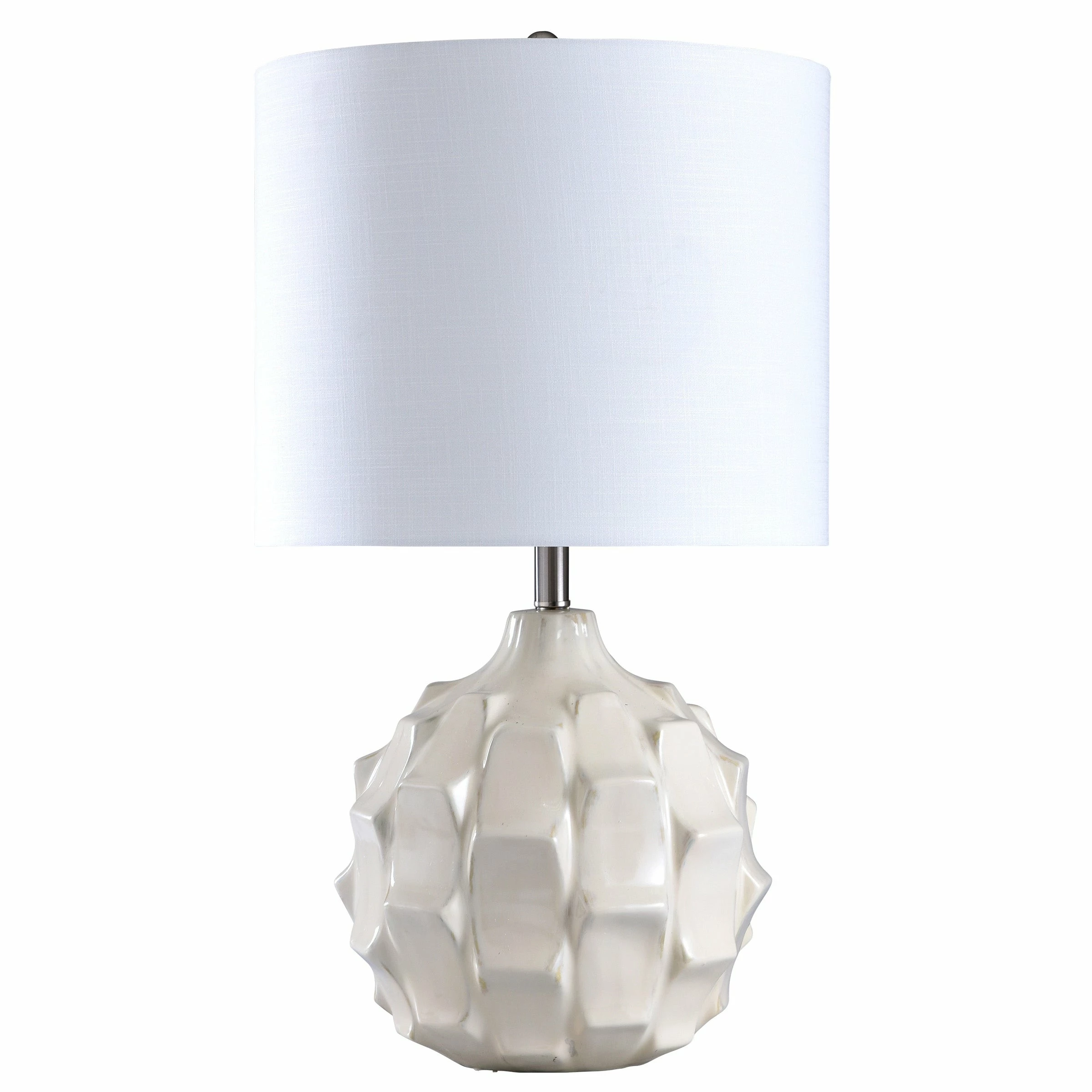 Budget ❤️ StyleCraft Home Collection StyleCraft Naxos White Ceramic Table Lamp - White Shade 🥰