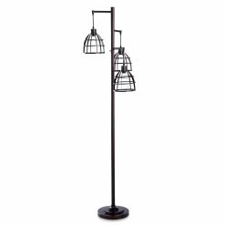 Cheapest 🤩 StyleCraft Home Collection StyleCraft Niki Rubbed Bronze Three Tier Metal Caged Floor Lamp 🌟