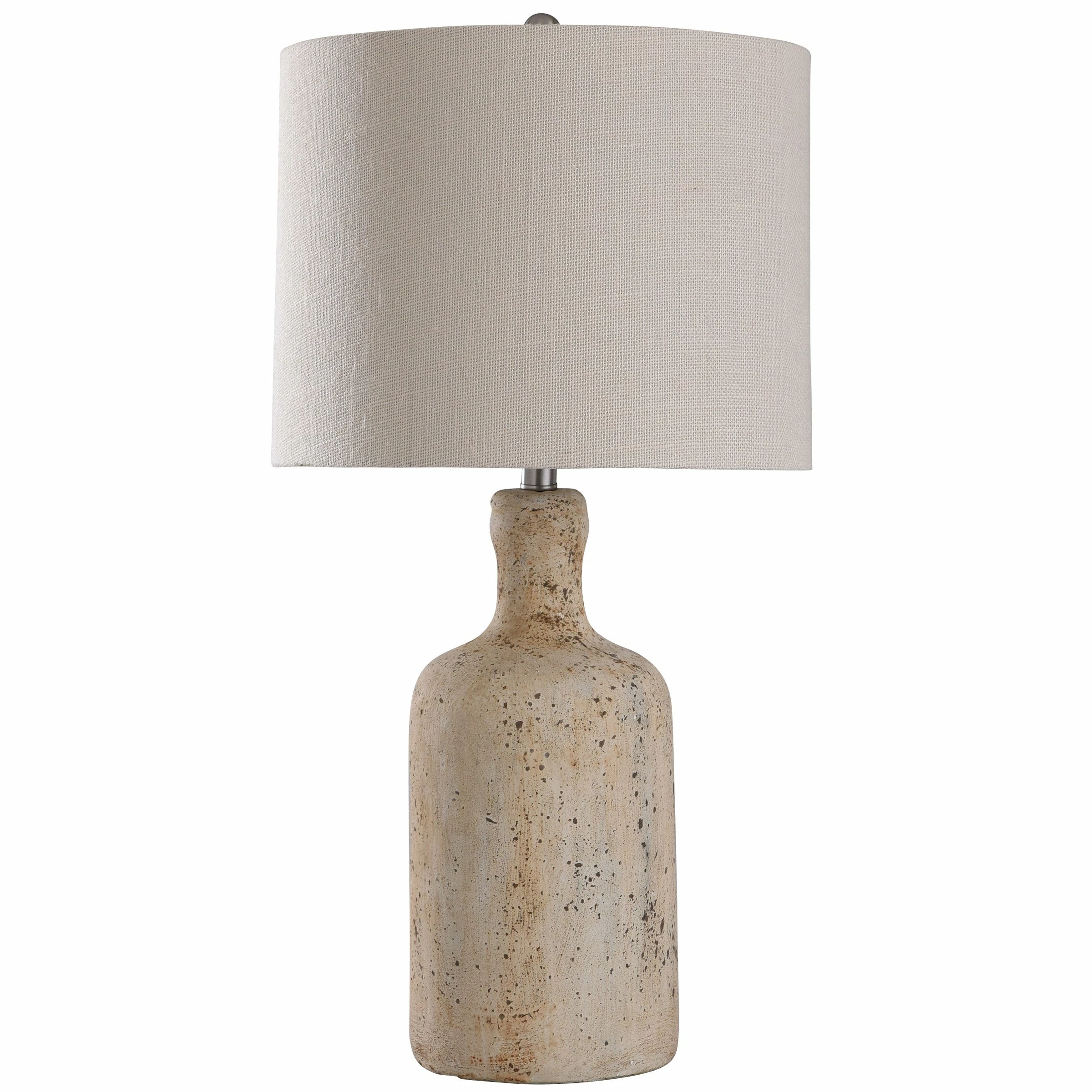 Top 10 π StyleCraft Home Collection StyleCraft Olney Textured Concrete Table Lamp With Off-White Linen Drum Shade Dark Gray β¨ - Image 2
