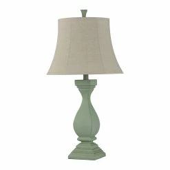 Best Pirce ⌛ StyleCraft Home Collection StyleCraft Poly Sea Grass Green Table Lamp - Oatmeal Softback Fabric Shade 😀