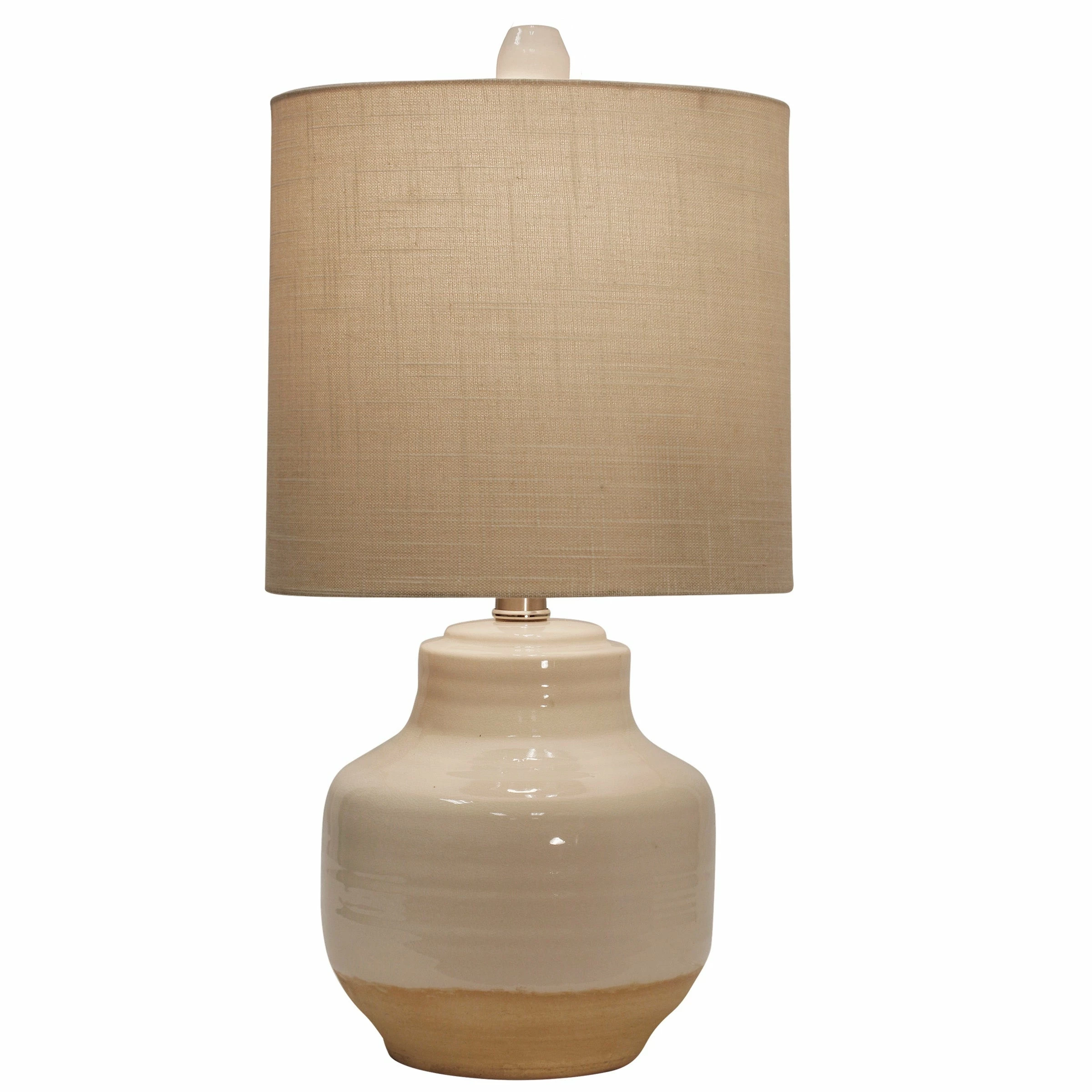 Budget ๐ StyleCraft Home Collection StyleCraft Prova Cream Ceramic Table Lamp - Beige Hardback Fabric Shade โ - Image 2