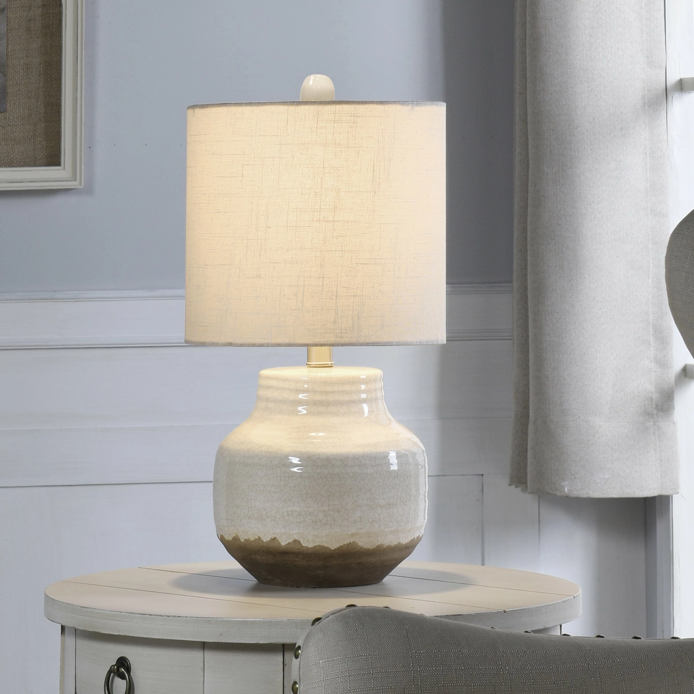 Budget ๐ StyleCraft Home Collection StyleCraft Prova Cream Ceramic Table Lamp - Beige Hardback Fabric Shade โ - Image 5