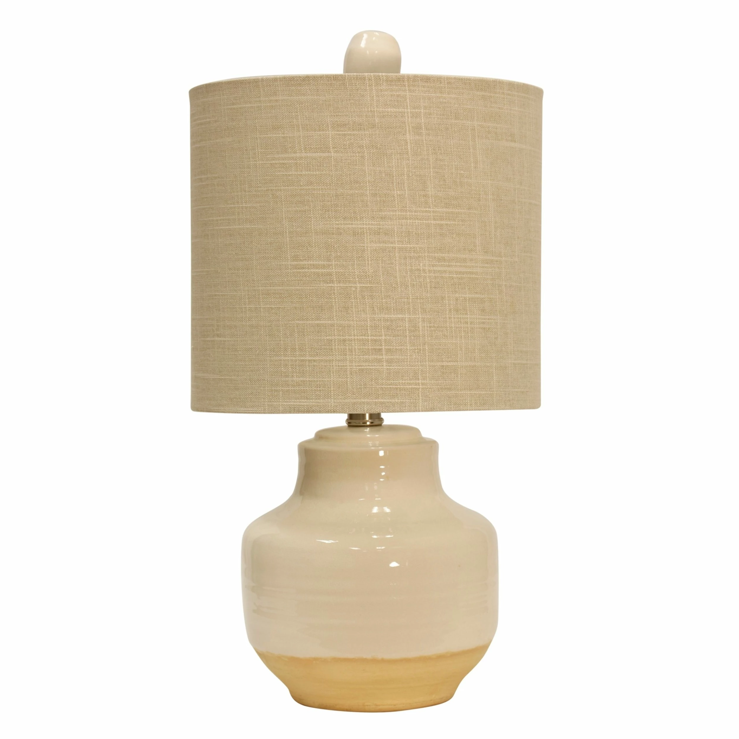 Budget ๐ StyleCraft Home Collection StyleCraft Prova Cream Ceramic Table Lamp - Beige Hardback Fabric Shade โ