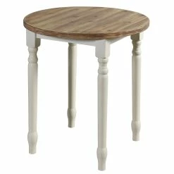 Flash Sale ❤️ StyleCraft Home Collection StyleCraft Quail Farm Round Wooden White Spool Table 👍