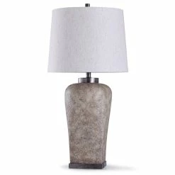 Best deal 👏 StyleCraft Home Collection StyleCraft Ramsey Stone Effect Table Lamp With Oatmeal Tapered Drum Shade 🛒