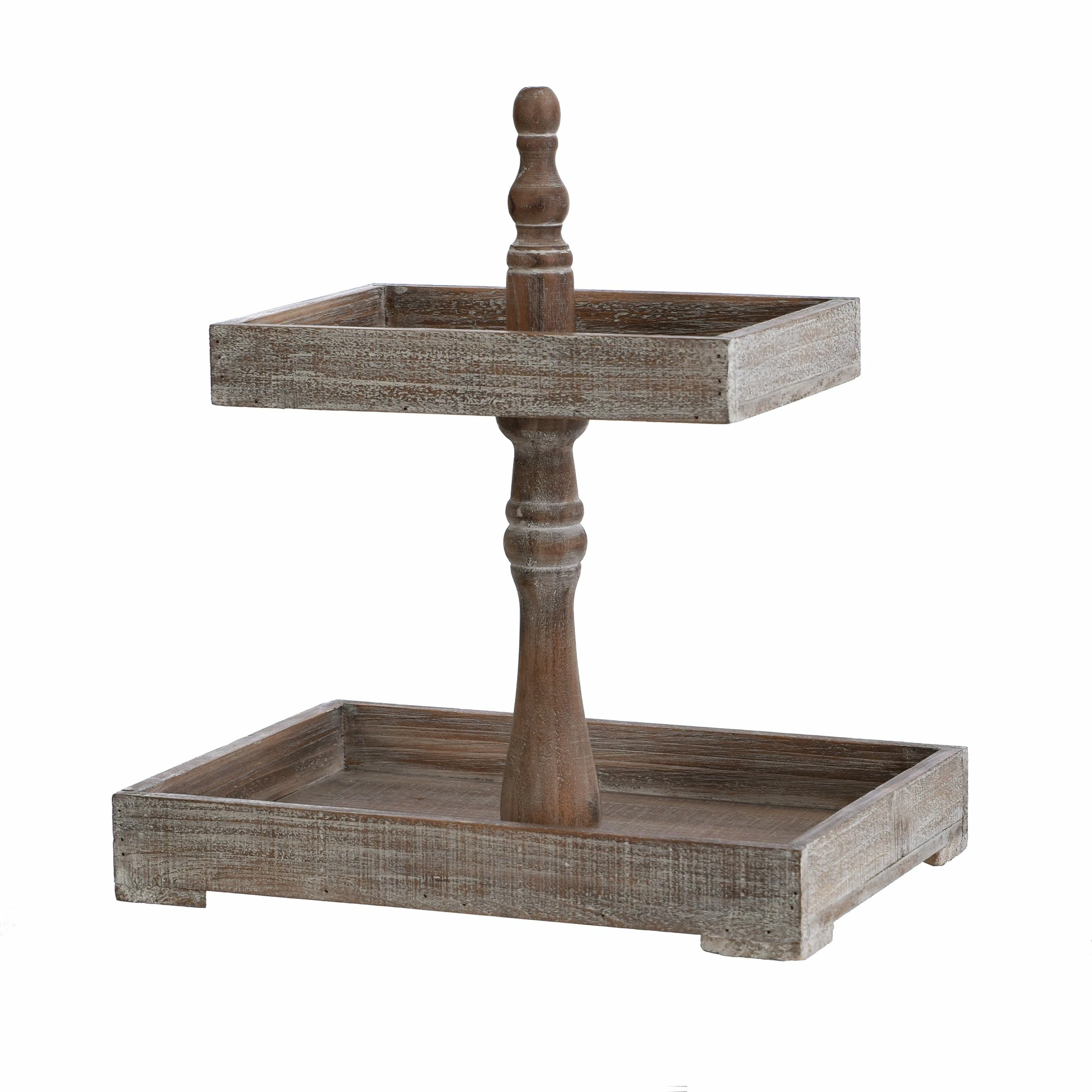 Wholesale π― StyleCraft Home Collection StyleCraft Rectangular Two Tiered Distressed Wood Tray π - Image 2