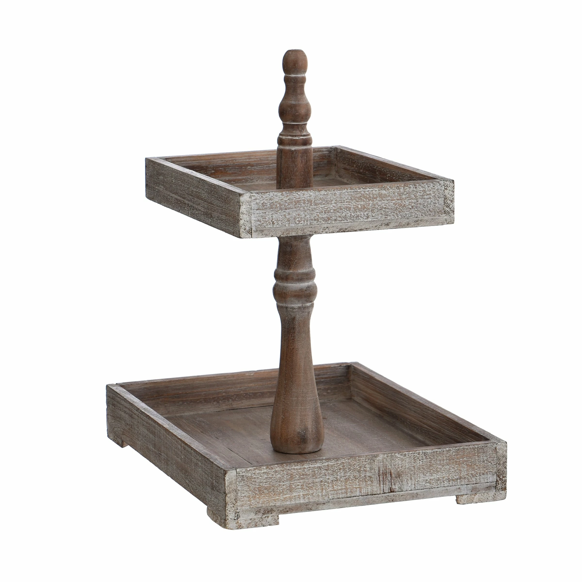 Wholesale π― StyleCraft Home Collection StyleCraft Rectangular Two Tiered Distressed Wood Tray π - Image 3