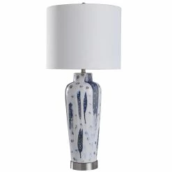 Top 10 🔔 StyleCraft Home Collection StyleCraft Romani Blue Painted & Glazed Ceramic Body Table Lamp 🤩