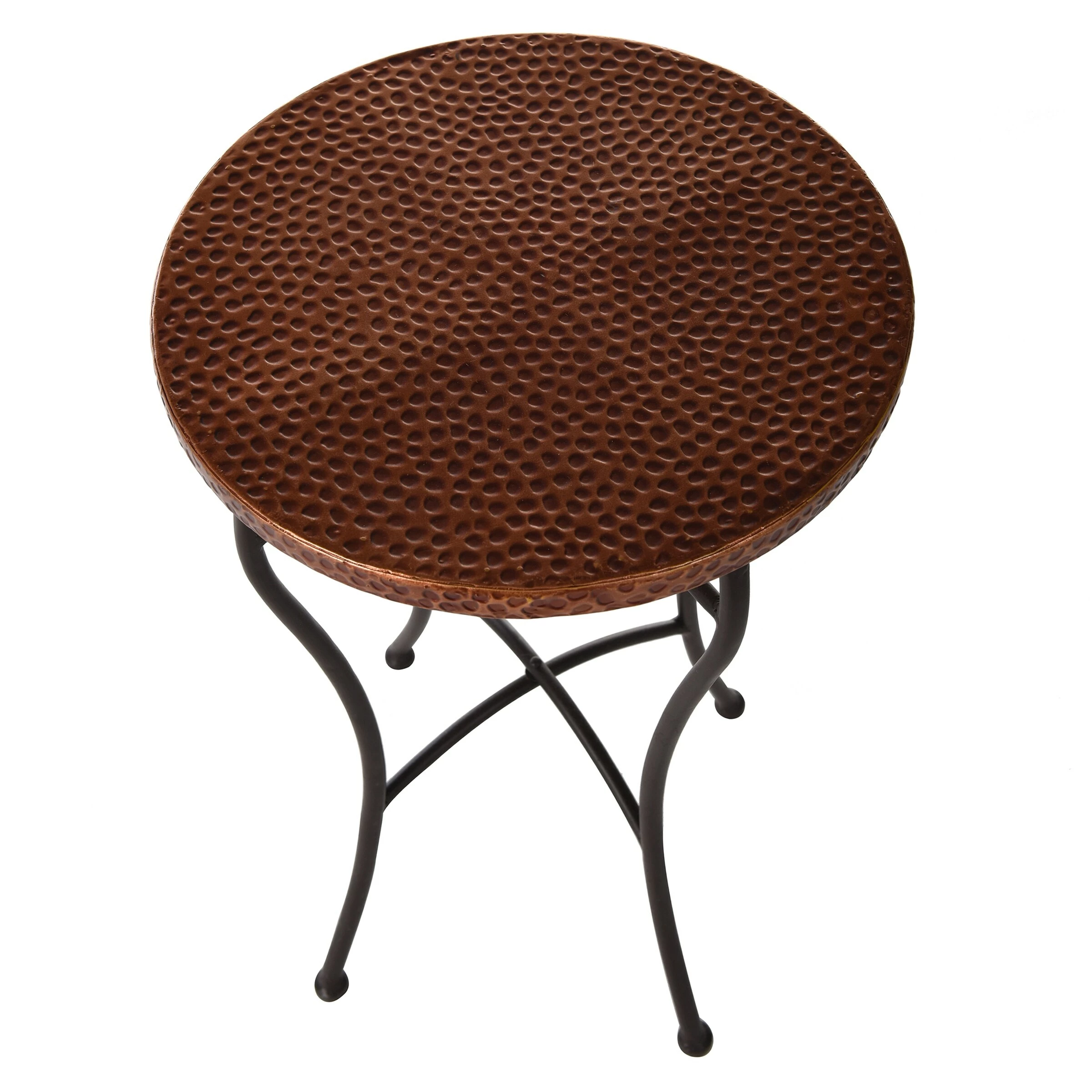 Best reviews of 🛒 StyleCraft Home Collection StyleCraft Round 🔨 Hammered Copper Accent Table - Oil-rubbed Bronze Powder 🧥 Coated Legs 👍 - Image 4