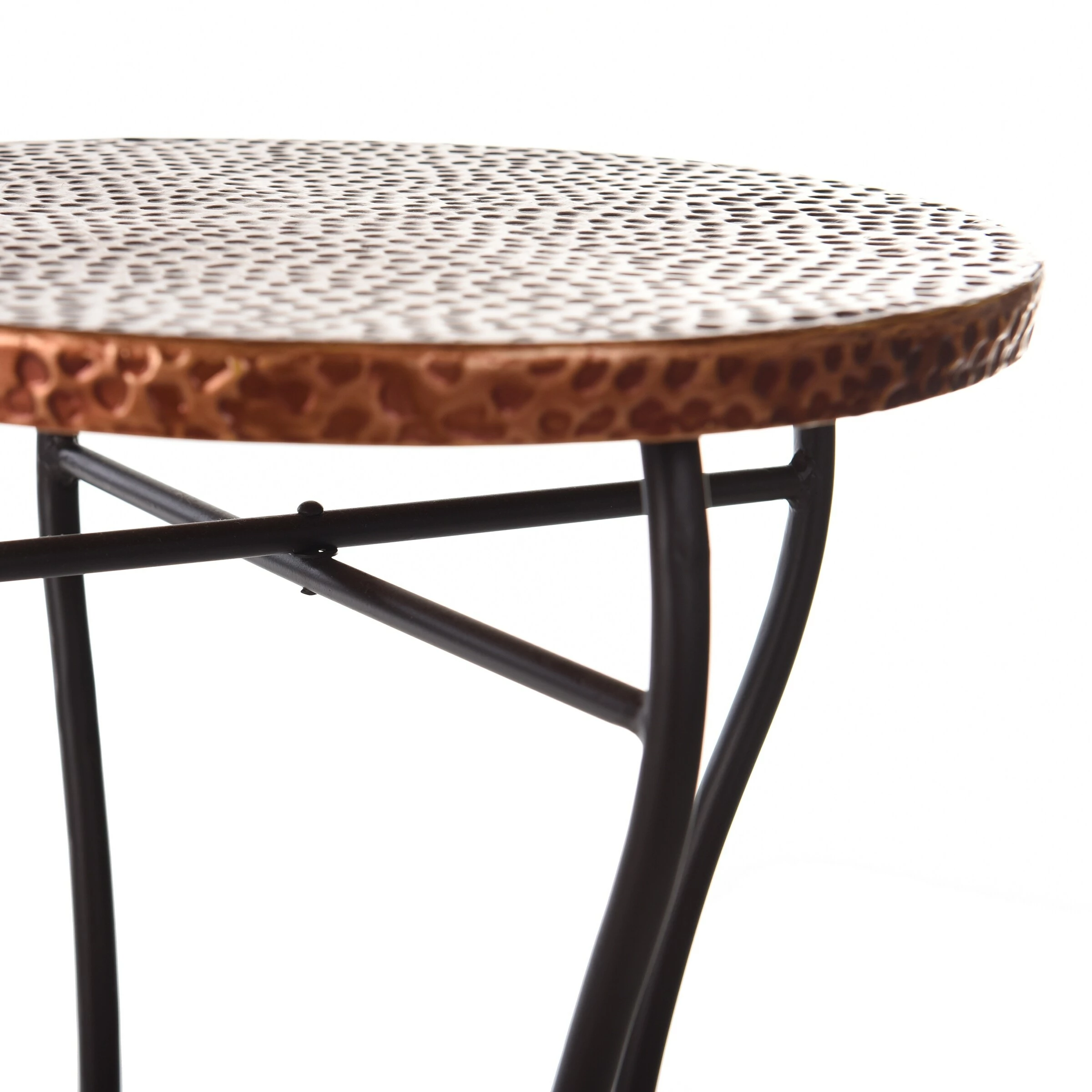 Best reviews of 🛒 StyleCraft Home Collection StyleCraft Round 🔨 Hammered Copper Accent Table - Oil-rubbed Bronze Powder 🧥 Coated Legs 👍 - Image 6