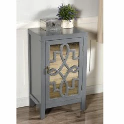 Budget 🔔 StyleCraft Home Collection StyleCraft Roxie Rose Grey Nightstand 🔥