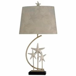 Budget 😀 StyleCraft Home Collection StyleCraft Sand Stone Silver, White And Black Table Lamp - Grey Shade 🧨