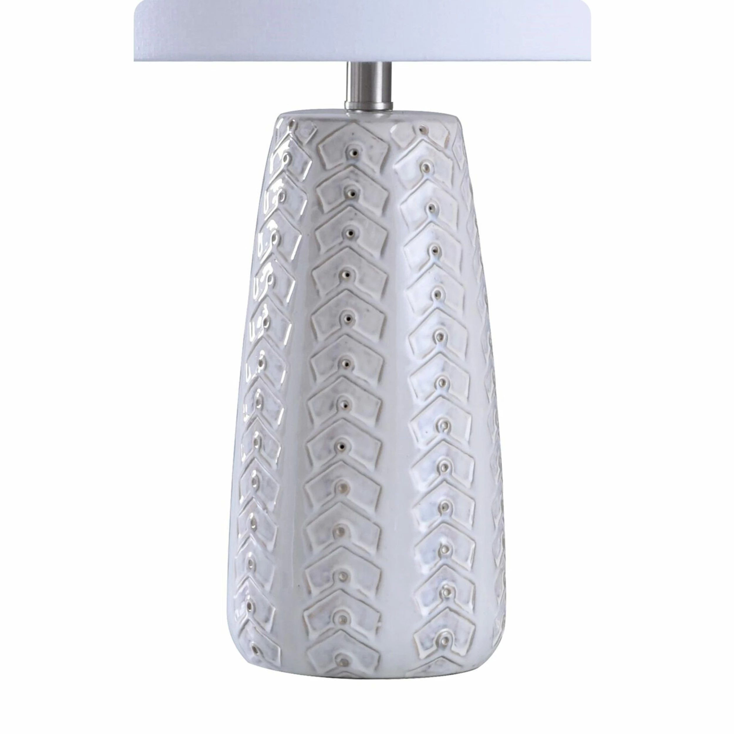Budget ๐ StyleCraft Home Collection StyleCraft Shannon Off White Table Lamp - Oatmeal Shade ๐ - Image 4