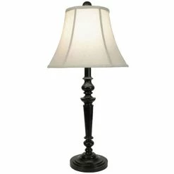 Top 10 🧨 StyleCraft Home Collection StyleCraft Sicilian Black Turned Table Lamp With Linen Softback Fabric Shade 🔥