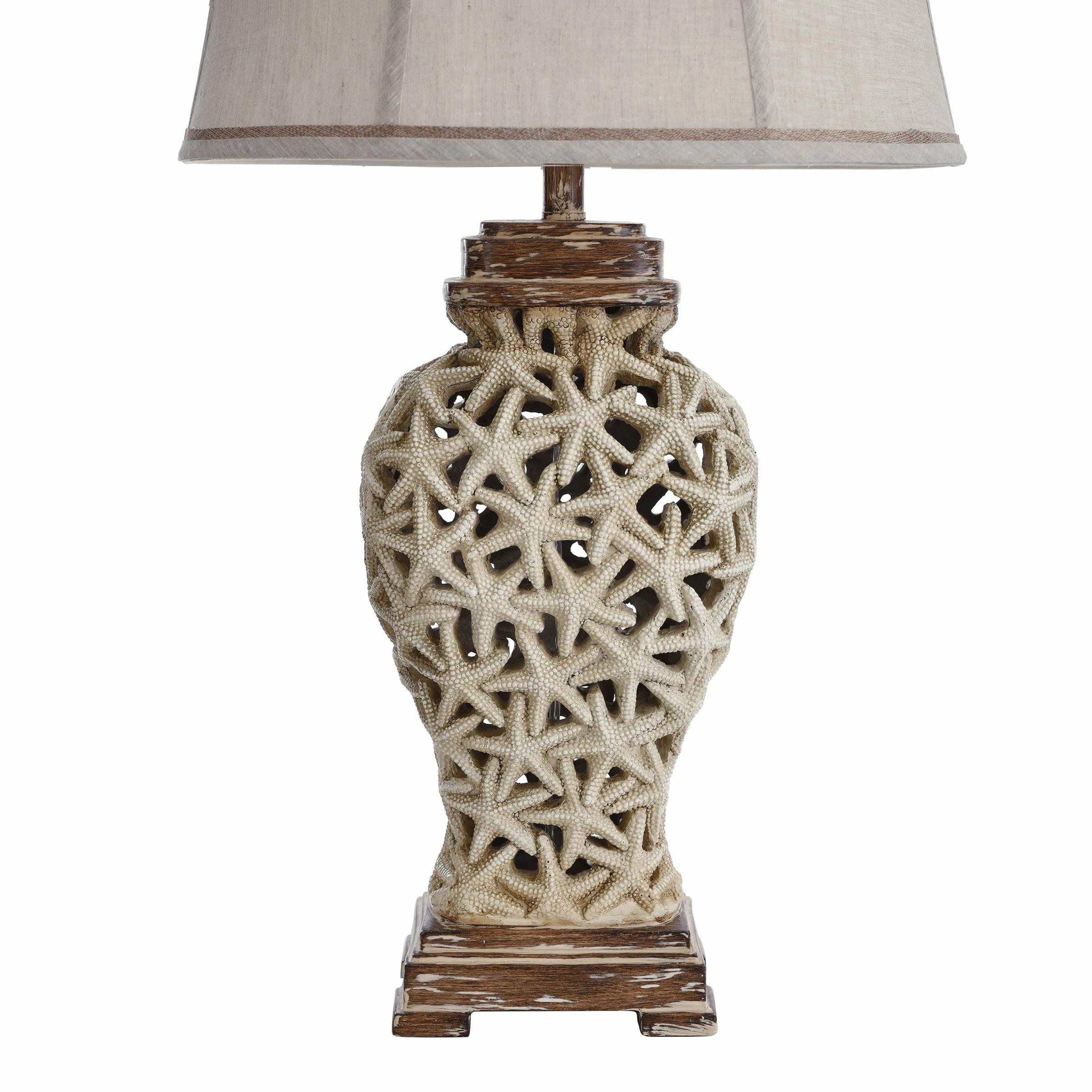 Best Sale π StyleCraft Home Collection StyleCraft Solana Beach Brown And Beige Table Lamp - Beige Softback Fabric Shade π - Image 3