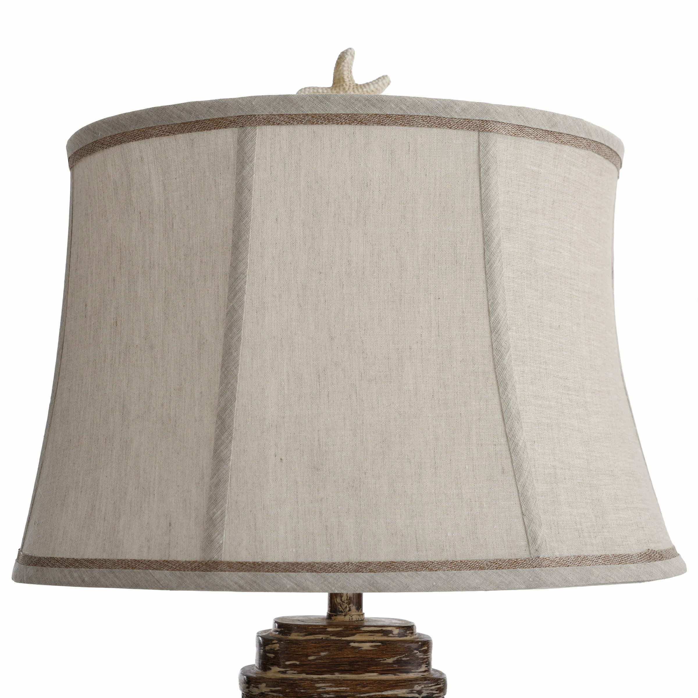 Best Sale π StyleCraft Home Collection StyleCraft Solana Beach Brown And Beige Table Lamp - Beige Softback Fabric Shade π - Image 4