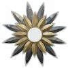 Hot Sale ⭐ StyleCraft Home Collection StyleCraft Star Struck Petal Gold And Silver Wall Mirror 🛒