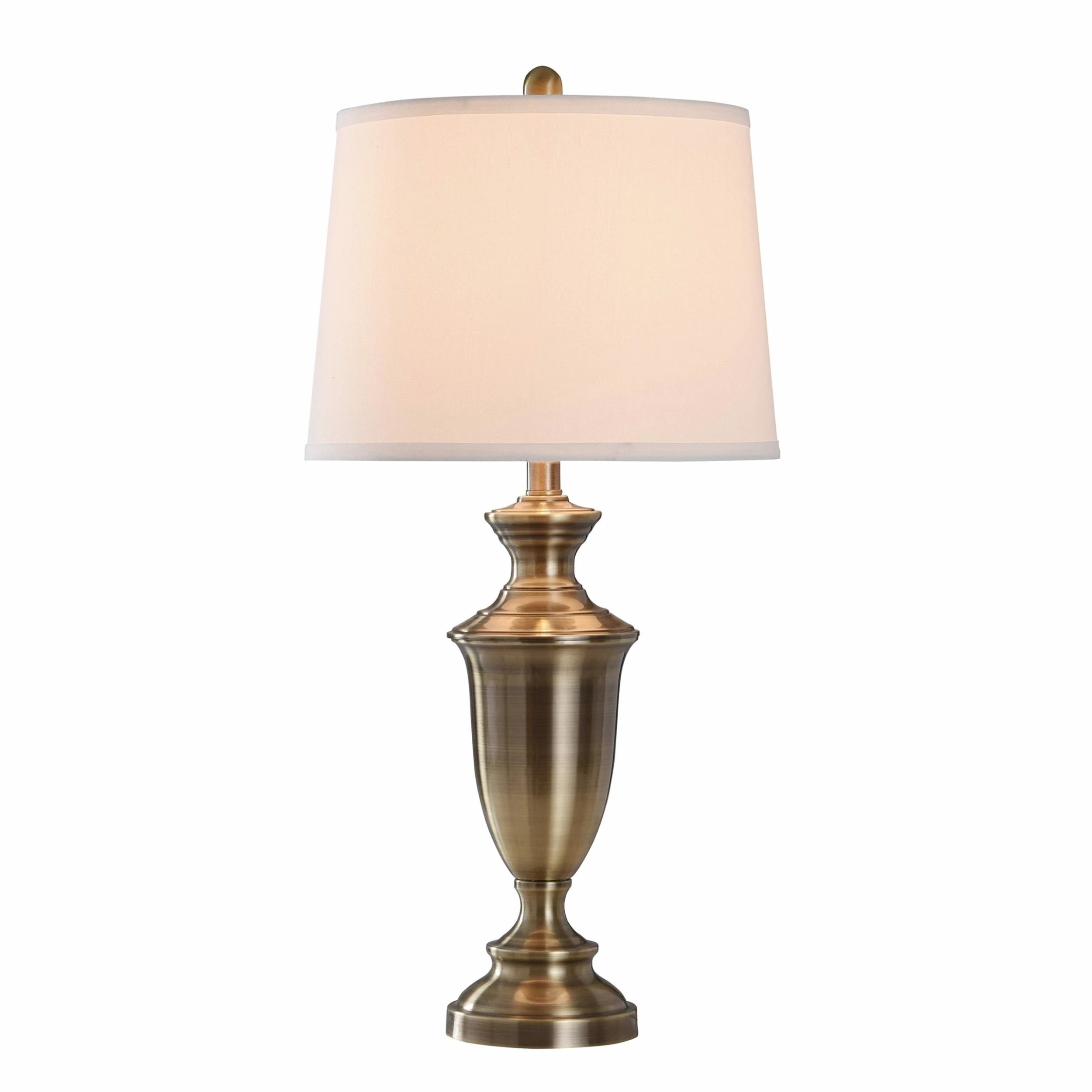 Brand new π StyleCraft Home Collection StyleCraft Steele Antique Brass Table Lamp - Heavy White Shade π - Image 3