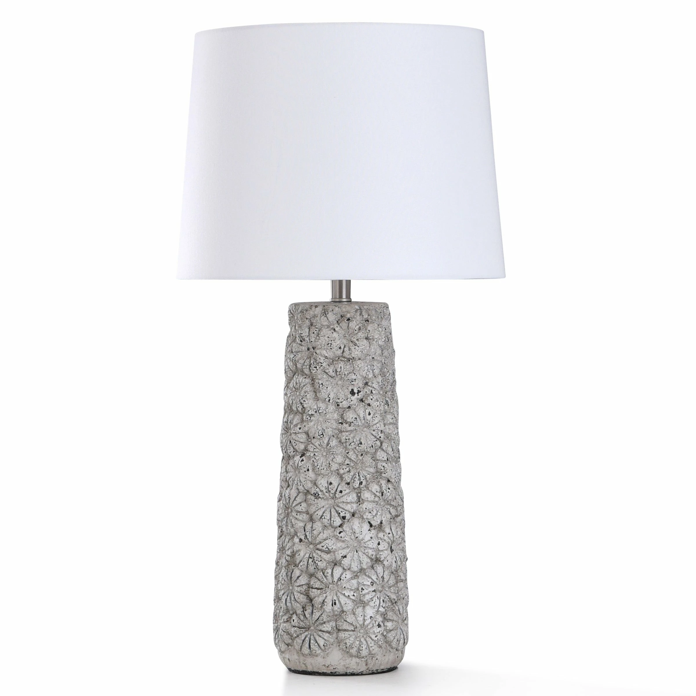 Buy โญ StyleCraft Home Collection StyleCraft Arther Stone Light Gray Concrete Flower Motif Table Lamp ๐ฅฐ