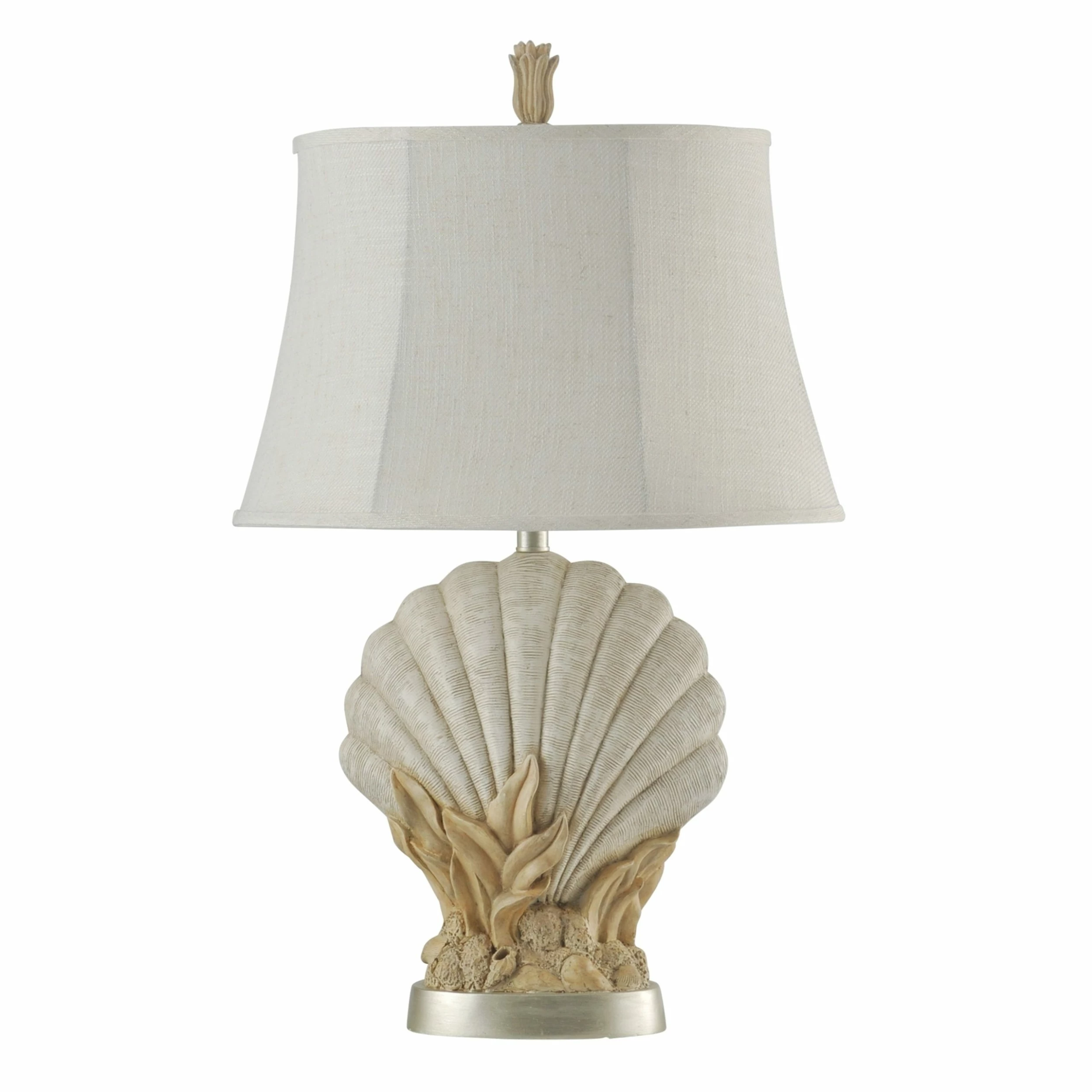 Best Sale π₯ StyleCraft Home Collection StyleCraft Avoca Beach Sandstone Table Lamp - White Softback Fabric Shade π