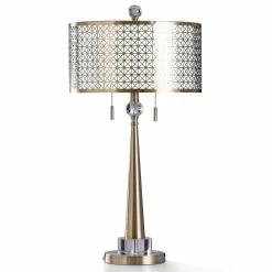Top 10 🌟 StyleCraft Home Collection StyleCraft Baffo Brass Metal And Clear Crystal Base Table Lamp 🧨