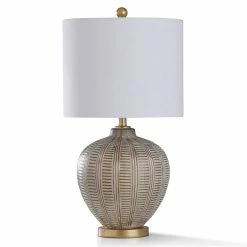 Brand new 🧨 StyleCraft Home Collection StyleCraft Baffo Gold And Cream Resin With Antiqued Brass Metal Table Lamp 😀