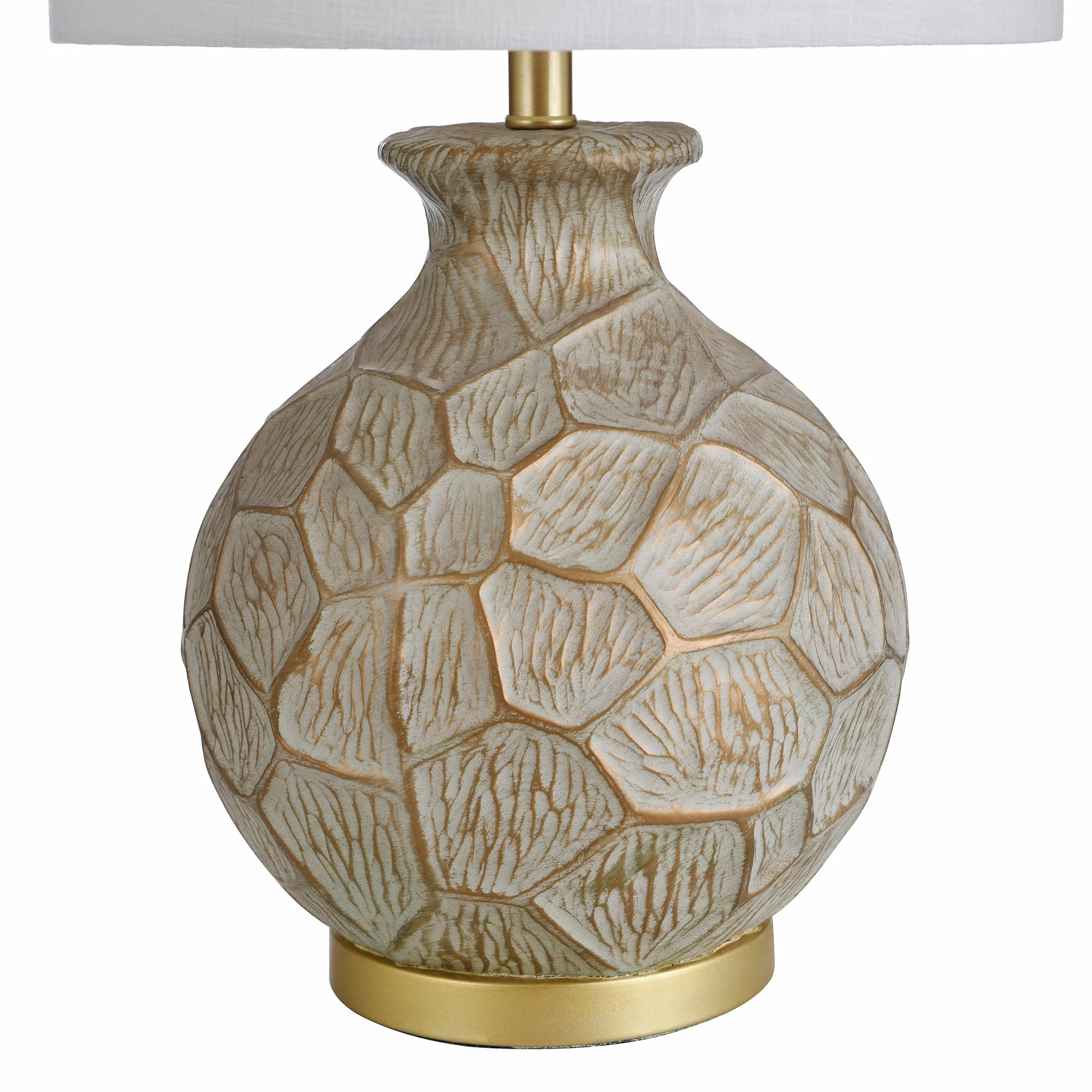 Brand new ⭐ StyleCraft Home Collection StyleCraft Baffo Round Transitional Moulded Table Lamp With Gold Body Brass Base ✨ - Image 5