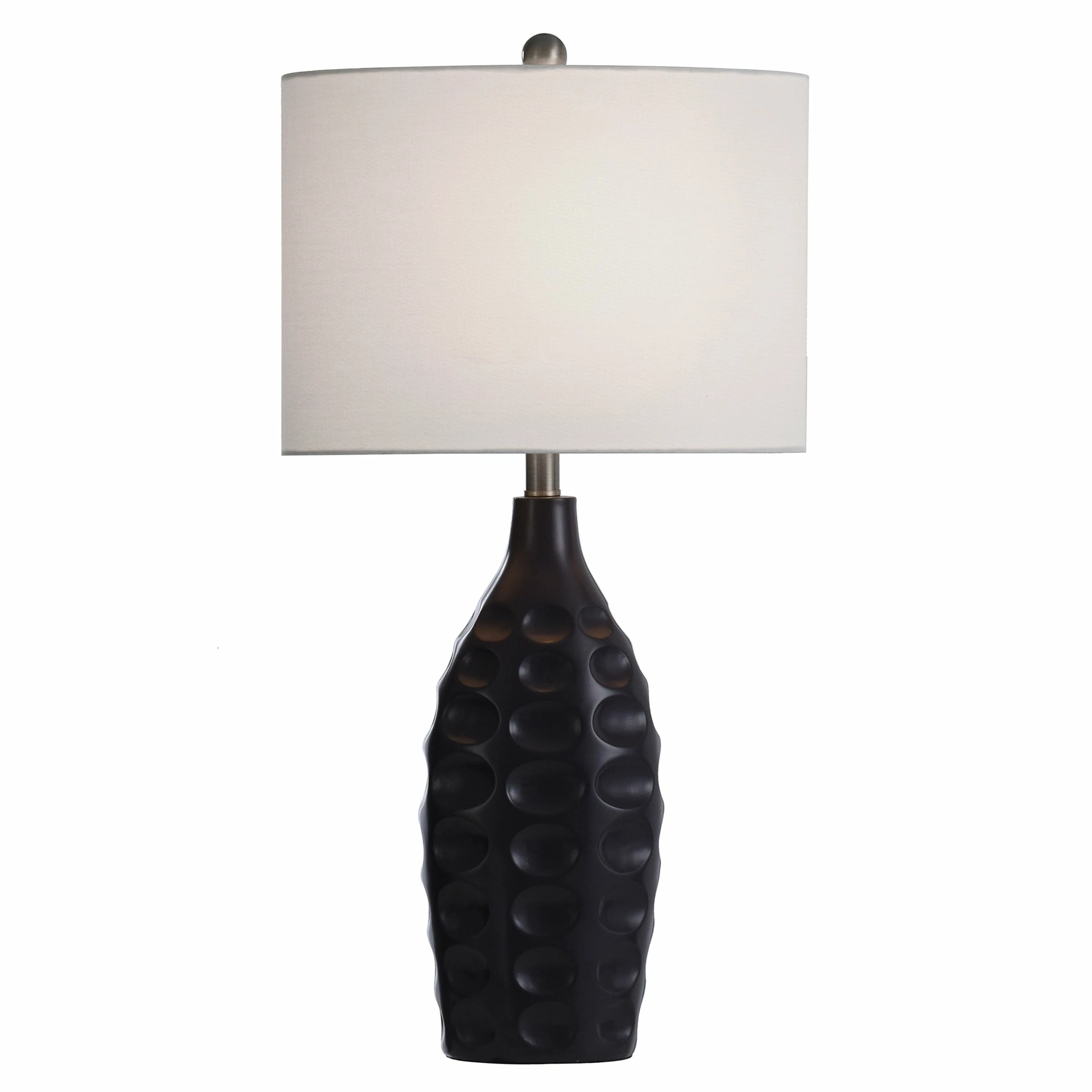 Cheapest โจ StyleCraft Home Collection StyleCraft Banbury Large Round Transitional Dimpled Moulded Table Lamp Ivory ๐ - Image 9