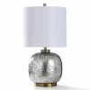 Best Sale 🌟 StyleCraft Home Collection StyleCraft Bilko Textured Silver Glass With Antiqued Brass Metal Table Lamp 🧨