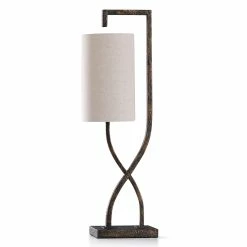 Budget 😍 StyleCraft Home Collection StyleCraft Braunstone Stone Like Dark Metal Table Lamp 🤩