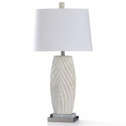 Wholesale ⌛ StyleCraft Home Collection StyleCraft Brie Brushed Steel Metal And Clear Crystal And White Sand Painted Resin Table Lamp 🥰