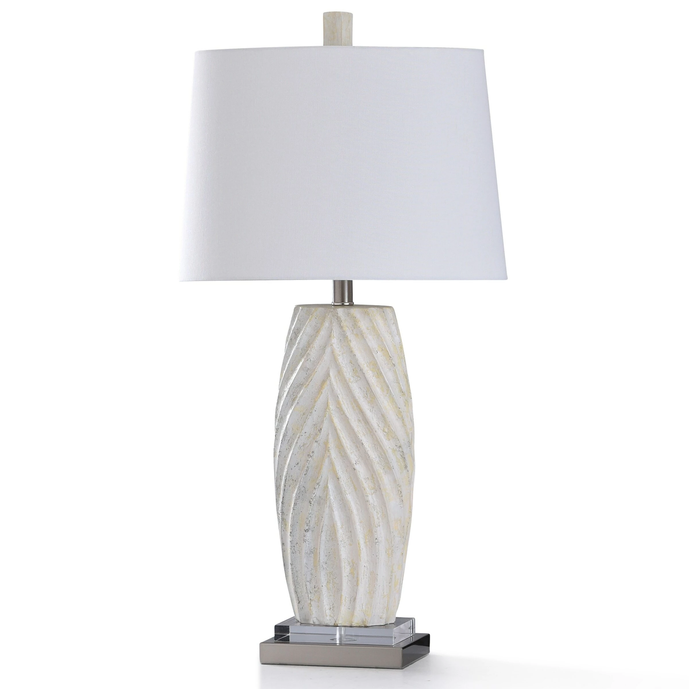 Wholesale β StyleCraft Home Collection StyleCraft Brie Brushed Steel Metal And Clear Crystal And White Sand Painted Resin Table Lamp π₯°