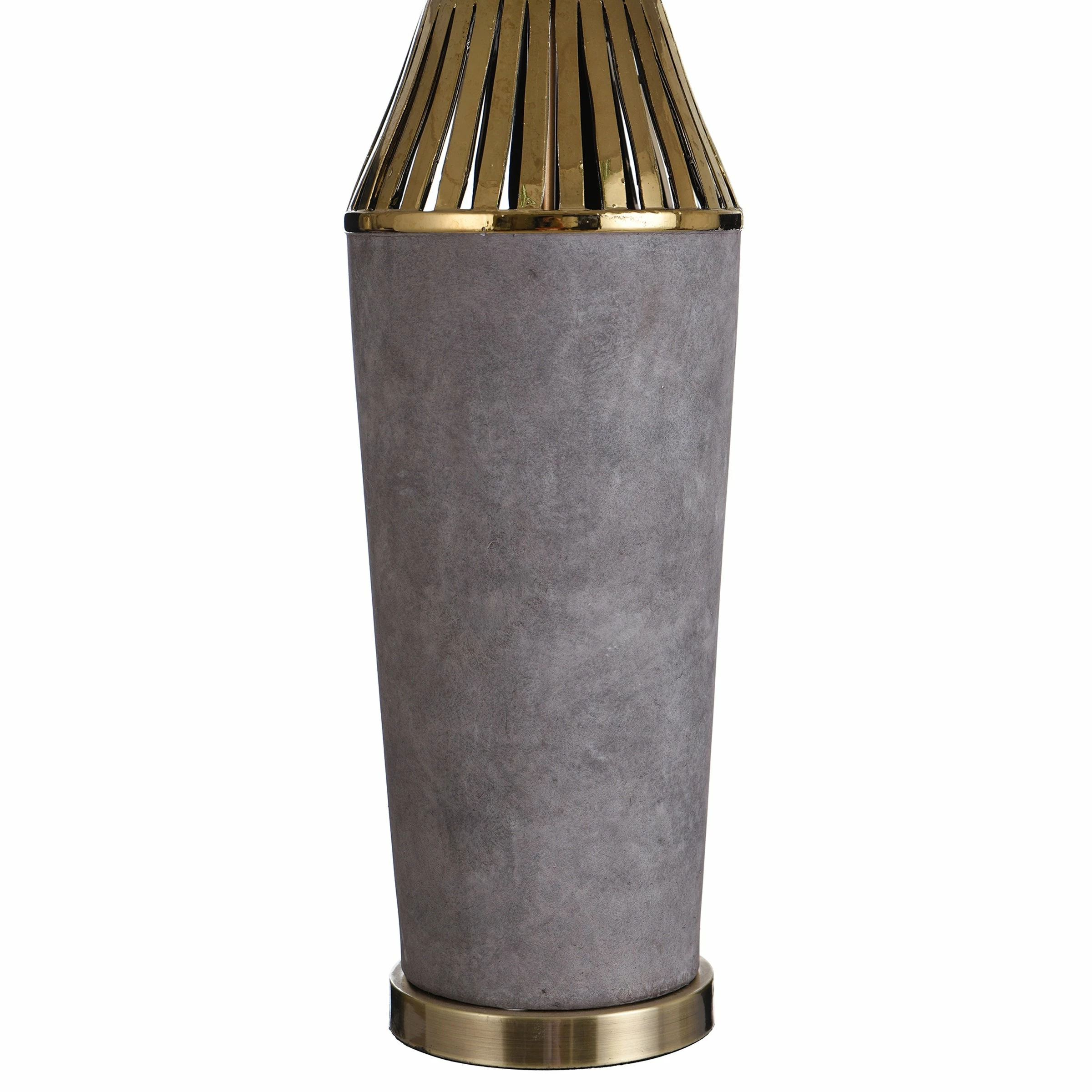 Budget 🤩 StyleCraft Home Collection StyleCraft Bromyard Gray Ceramic Column With Slotted Brass Top Table Lamp 😉 - Image 5