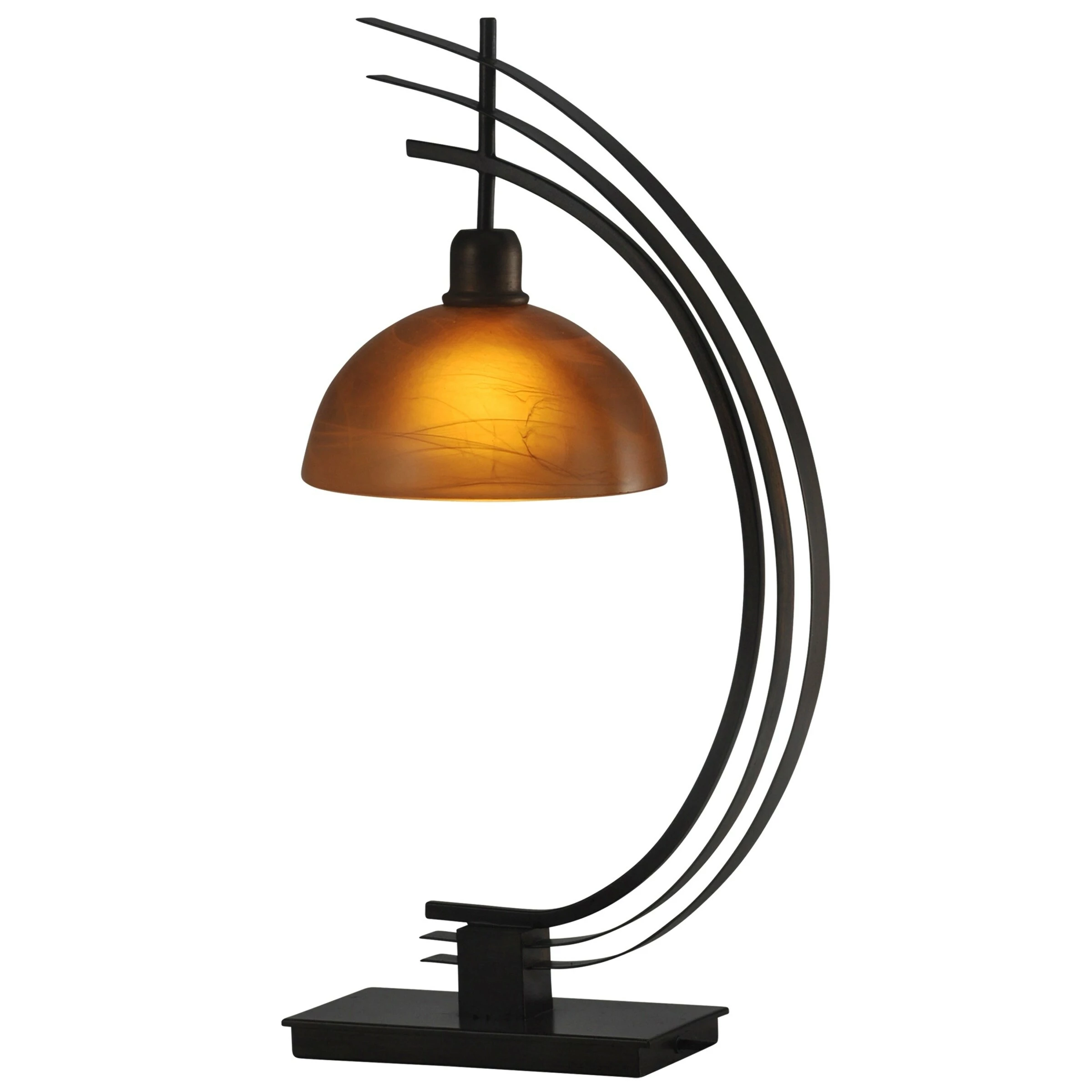 Best reviews of 🥰 StyleCraft Home Collection StyleCraft Bronze Accent Table Lamp - Amber Glass Shade 😀 - Image 2