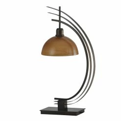 Best reviews of 🥰 StyleCraft Home Collection StyleCraft Bronze Accent Table Lamp - Amber Glass Shade 😀