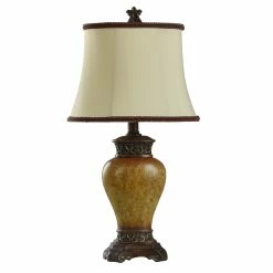 Best reviews of 🎉 StyleCraft Home Collection StyleCraft Bronze Maximus Table Lamp With Bronze Trim And Soutache ✨