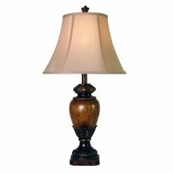 Brand new ⭐ StyleCraft Home Collection StyleCraft Brown Table Lamp - Taupe Fabric Shade 😍
