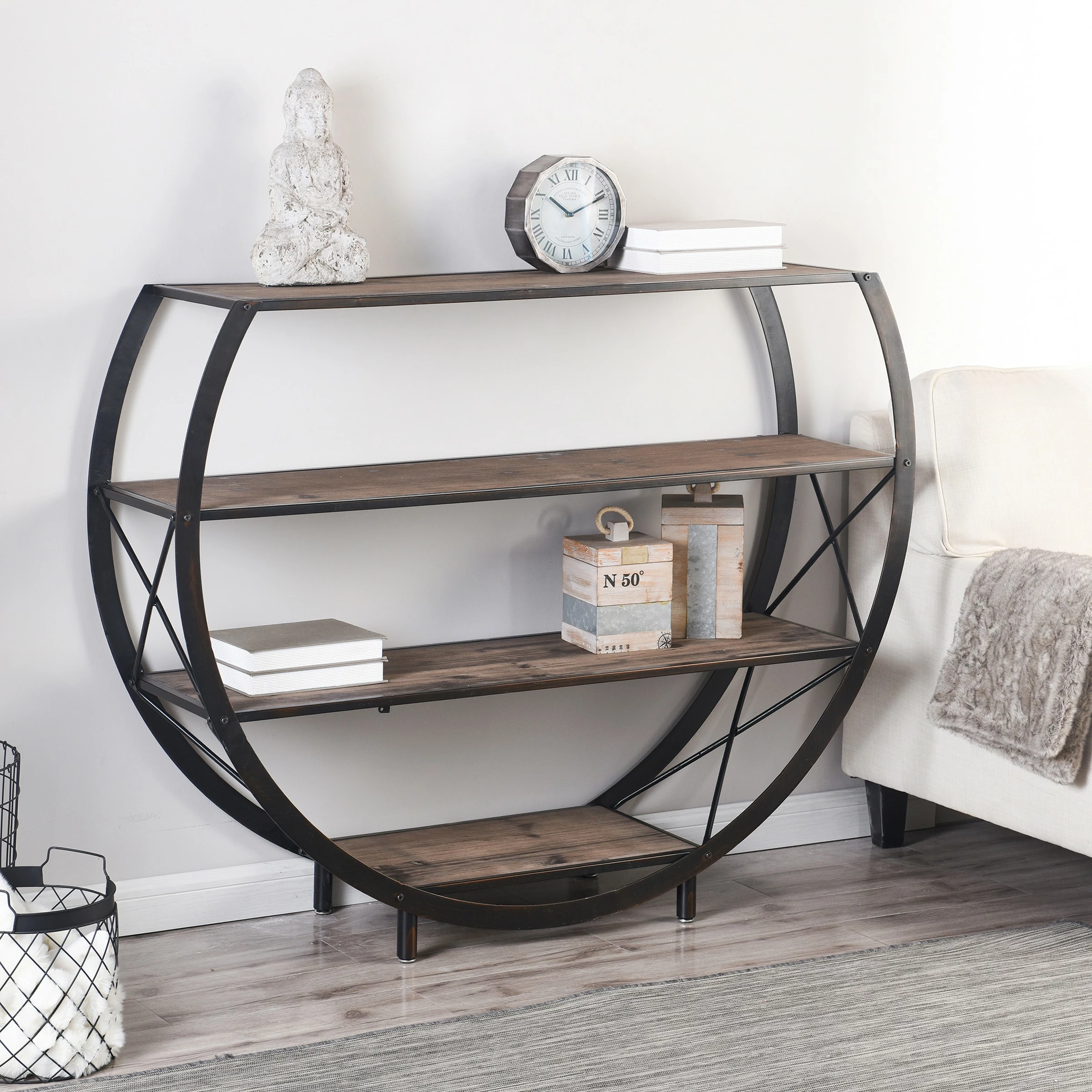 Brand new โจ StyleCraft Home Collection StyleCraft Bryan Keith Santa Monica Circle Bookcase ๐ - Image 9