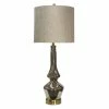 Best reviews of 🎁 StyleCraft Home Collection StyleCraft Burgetts Smoke Glass Table Lamp - Beige Hardback Fabric Shade 🎁