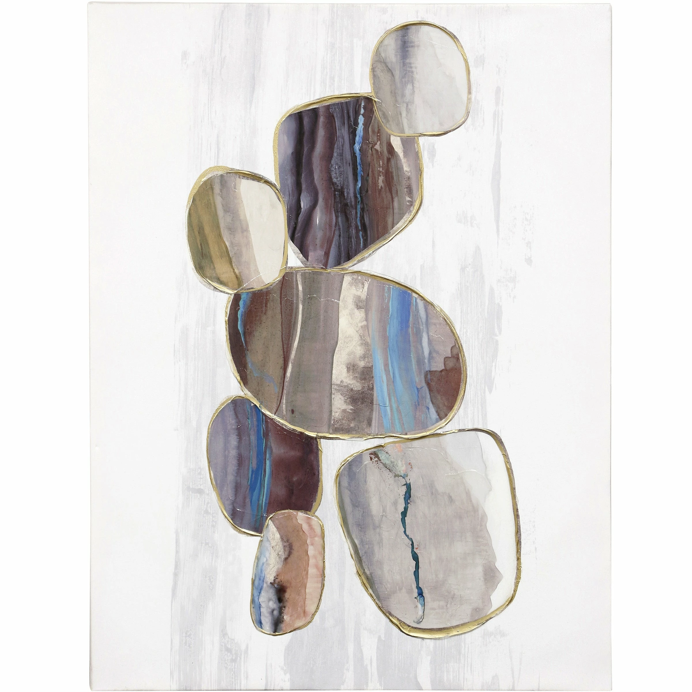 Hot Sale ⭐ StyleCraft Home Collection StyleCraft Cairns Painted Abstract On Stretched Canvas ✔️