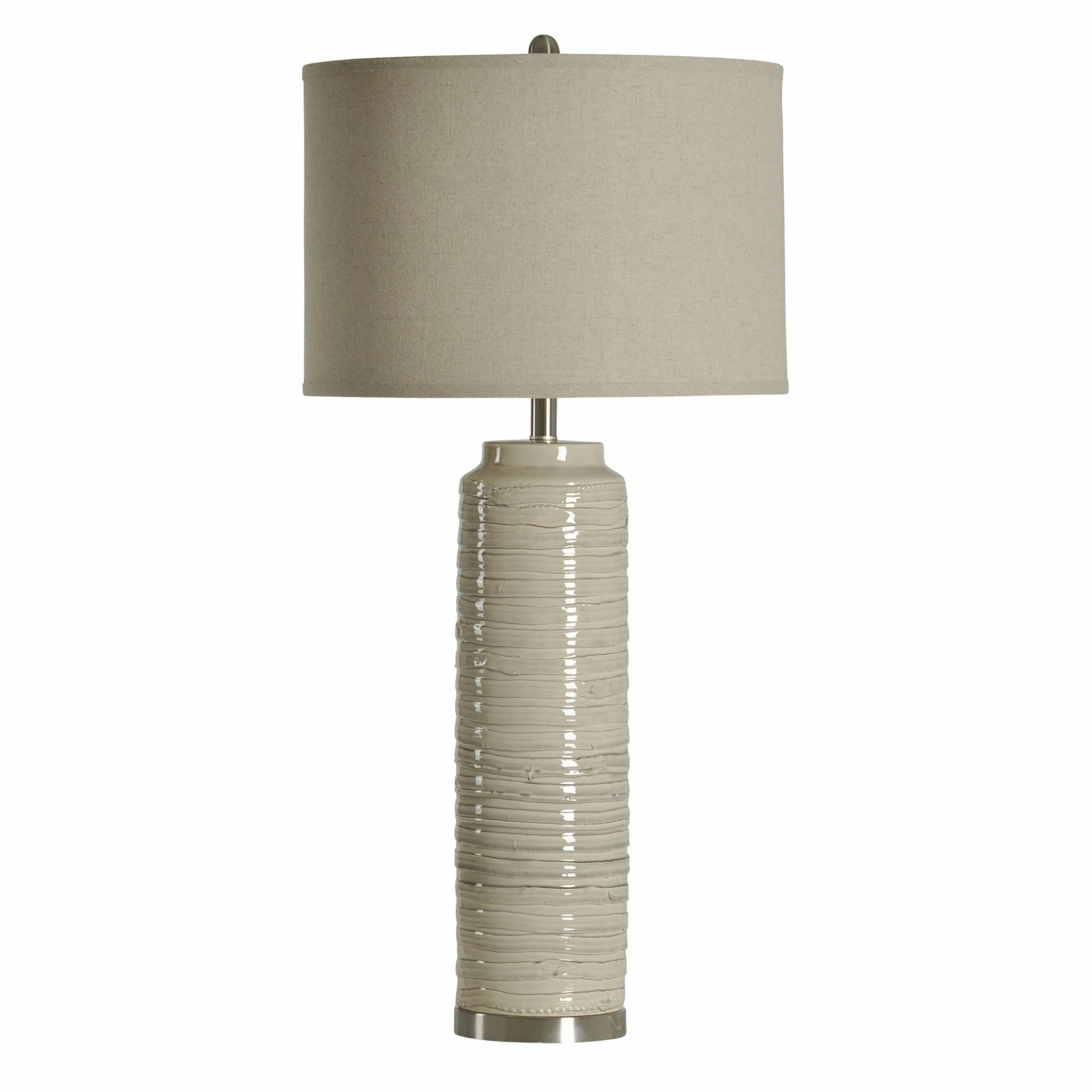 Promo π€© StyleCraft Home Collection StyleCraft Ceramic Off-White Table Lamp - White Hardback Fabric Shade β