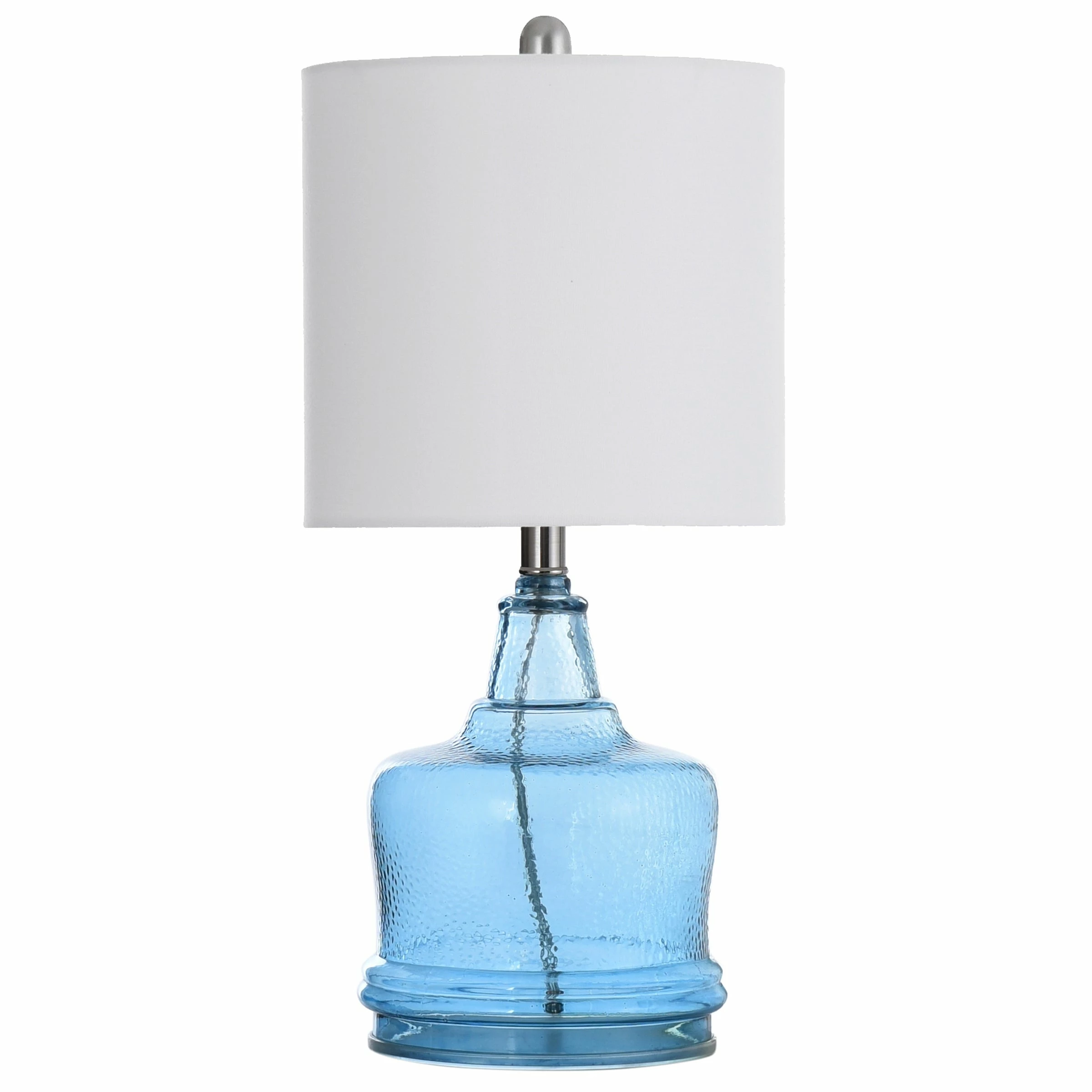 Budget ๐ StyleCraft Home Collection StyleCraft Cerulean With Glass Base Table Lamp - White Shade โ๏ธ - Image 2
