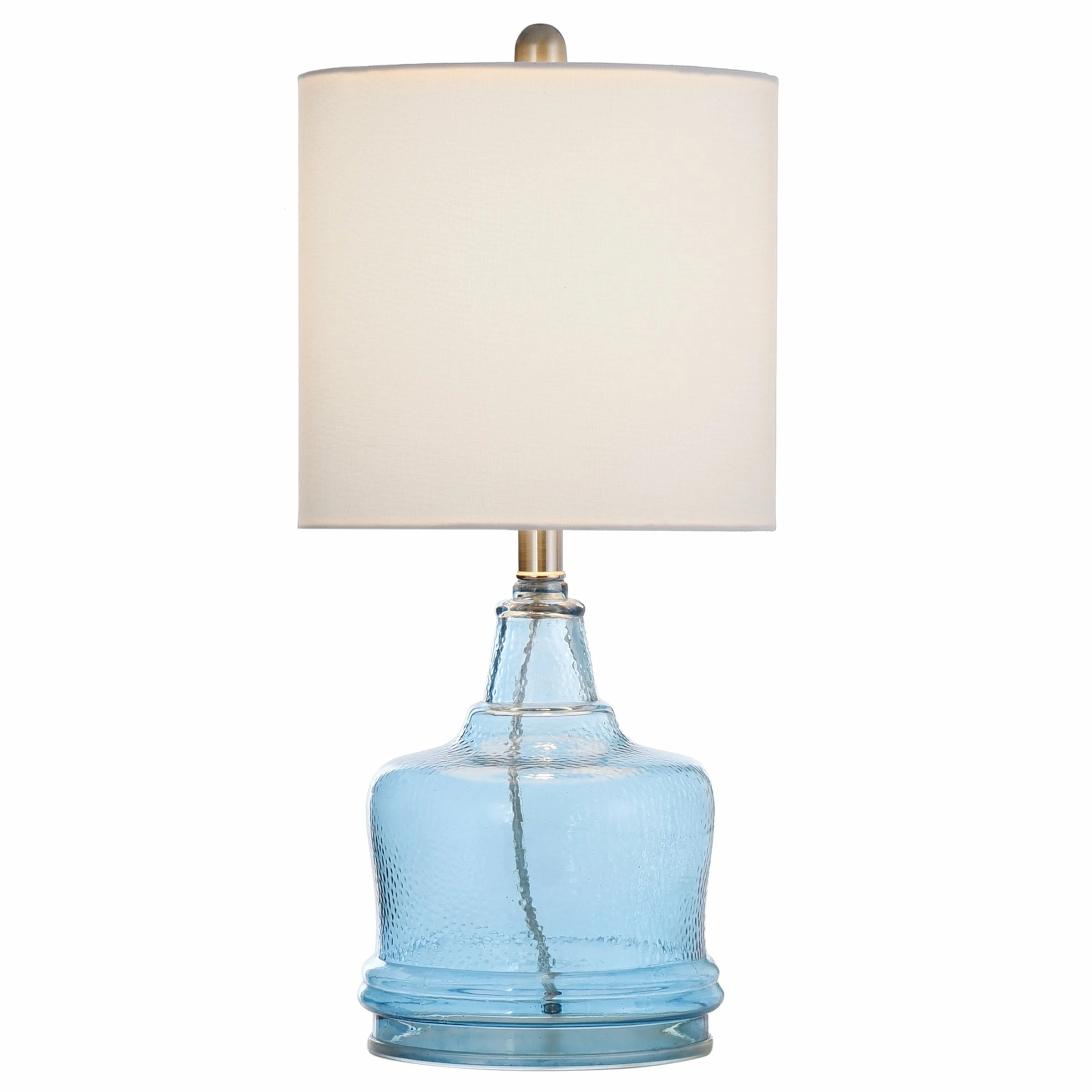 Budget ๐ StyleCraft Home Collection StyleCraft Cerulean With Glass Base Table Lamp - White Shade โ๏ธ - Image 3