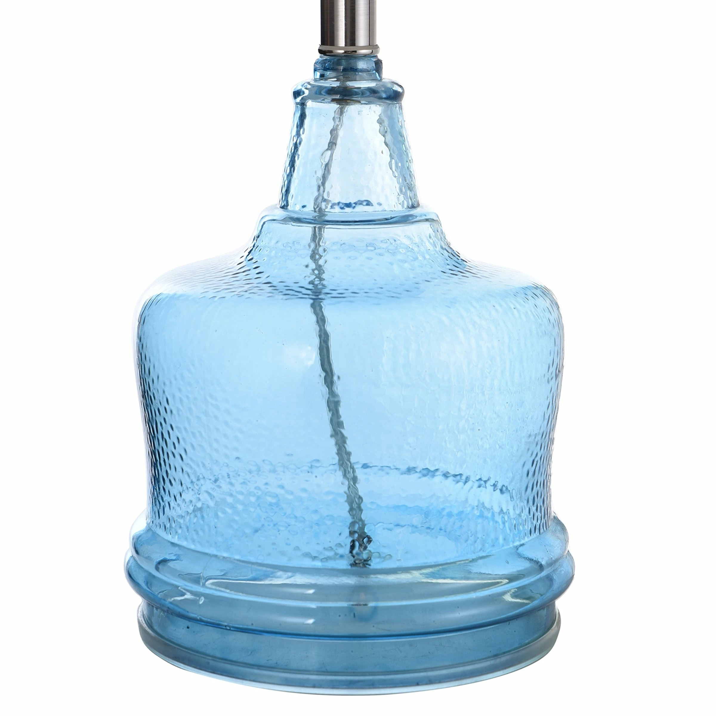 Budget ๐ StyleCraft Home Collection StyleCraft Cerulean With Glass Base Table Lamp - White Shade โ๏ธ - Image 4